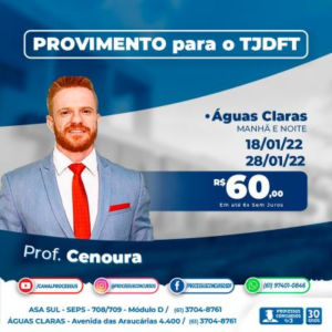 Provimento TJDFT - Professor Cenoura 11 - Águas Claras/DF